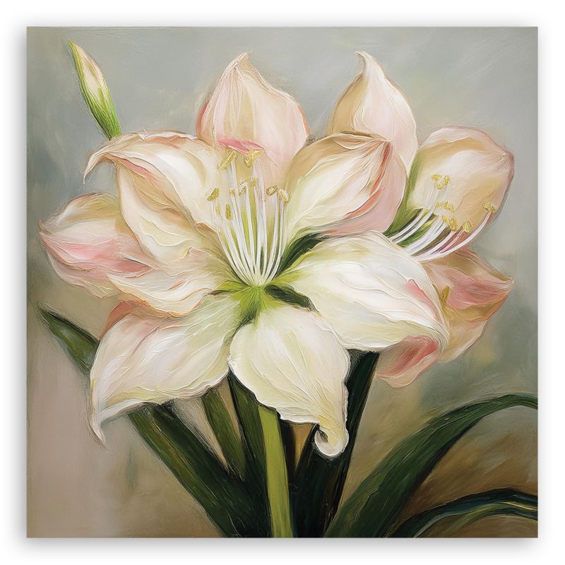 Obraz do salonu sypialni Feeby Rośliny Kwiaty Lilii 60x60 cm 1szt
