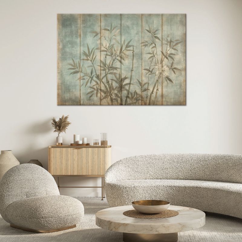 Obraz do salonu sypialni Feeby Rośliny Liście Natura Beżowy 60x40 cm 1szt