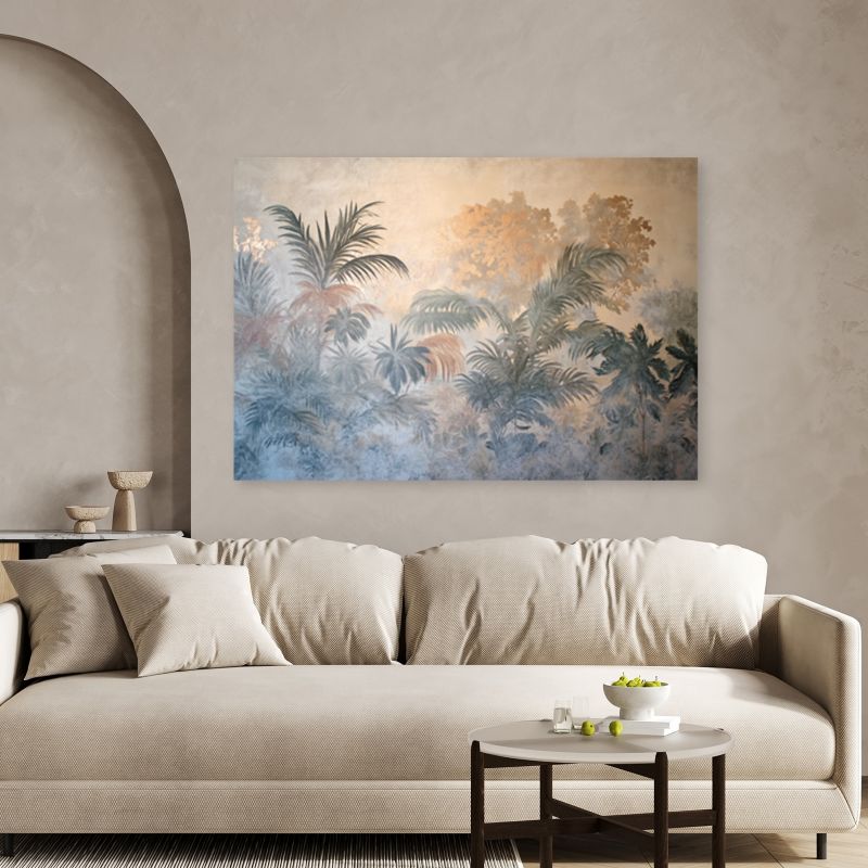 Obraz do salonu sypialni Feeby Rośliny Palmy Vintage 120x80 cm 1szt