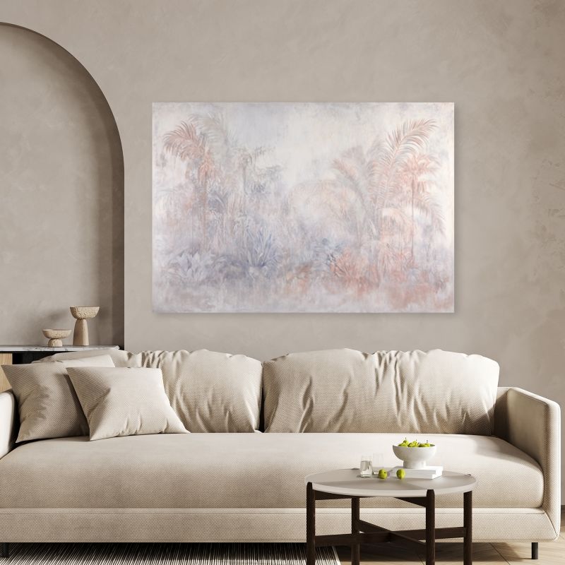 Obraz do salonu sypialni Feeby Rośliny we mgle Boho 120x80 cm 1szt