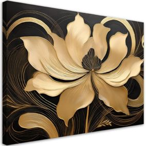 Obraz do salonu sypialni Feeby Stylowy Beżowy Kwiat 60x40 cm 1szt