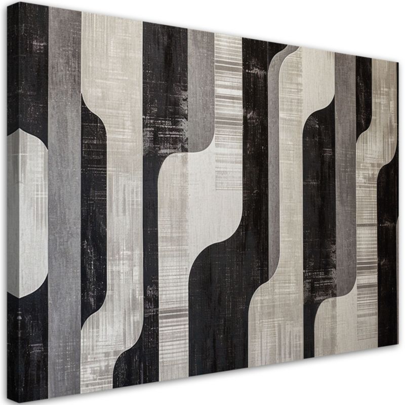 Obraz do salonu sypialni Feeby Szara Abstrakcja Retro 90x60cm 1szt