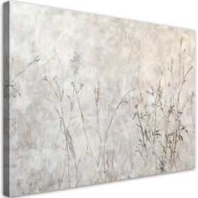 Obraz do salonu sypialni Feeby Szare Rośliny we mgle Boho 100x70 cm 1szt
