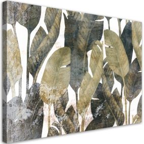 Obraz do salonu sypialni Feeby Tropikalne Liście Bananowca 90x60cm 1szt