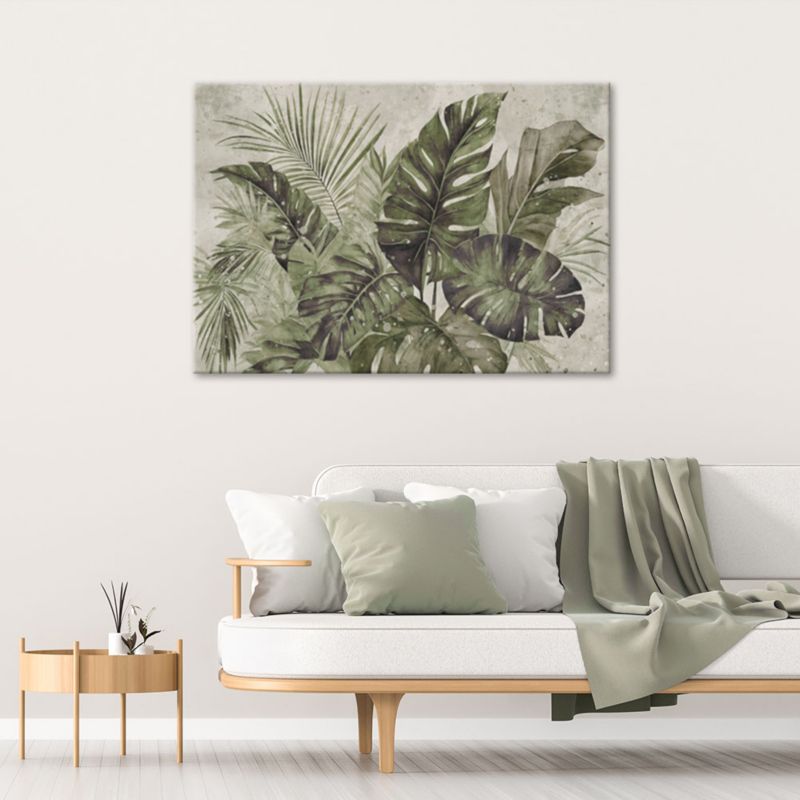 Obraz do salonu sypialni Feeby Tropikalne Liście Monstery Zielony 60x40 cm 1szt