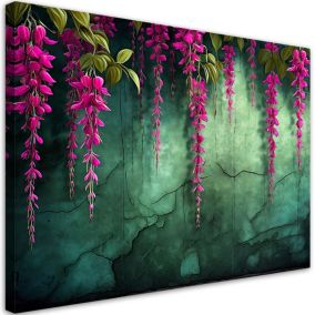Obraz do salonu sypialni Feeby Wiszące Kwiaty Różowy 120x80 cm 1szt