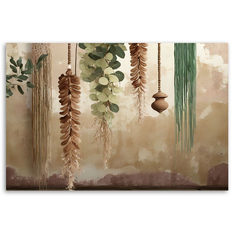 Obraz do salonu sypialni Feeby Wiszące Liście Scandi Boho 100x70 cm 1szt