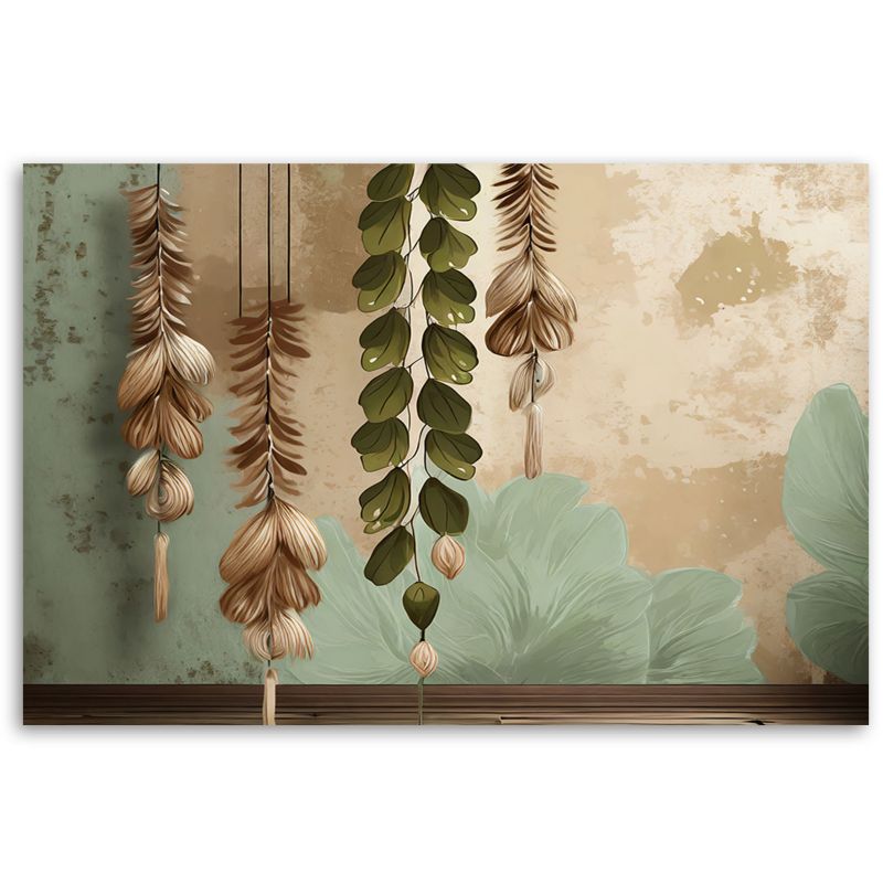 Obraz do salonu sypialni Feeby Wiszące Liście Vintage 100x70 cm 1szt