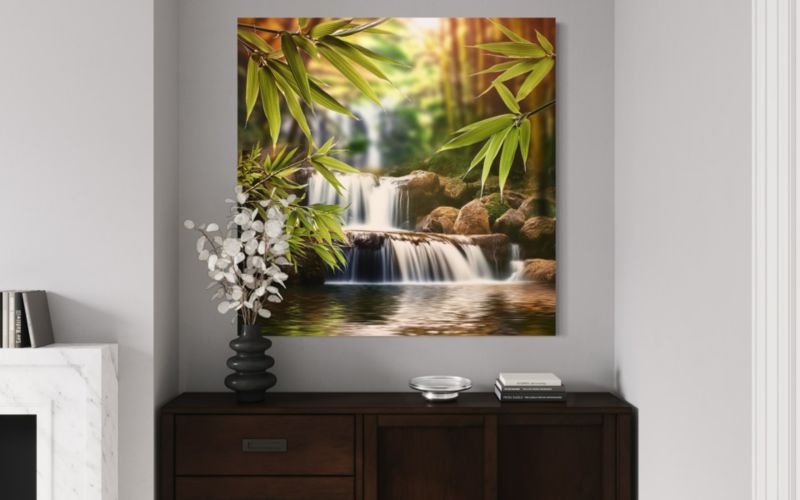 Obraz do salonu sypialni Feeby Wodospad Zen Kamienie 50x50 cm 1szt