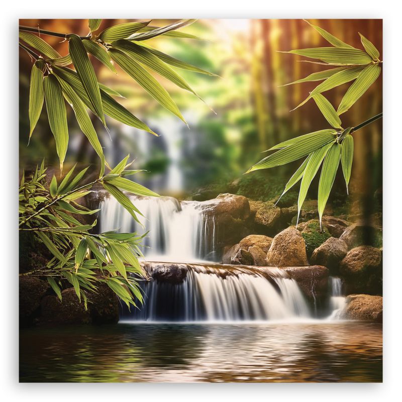 Obraz do salonu sypialni Feeby Wodospad Zen Kamienie 50x50 cm 1szt