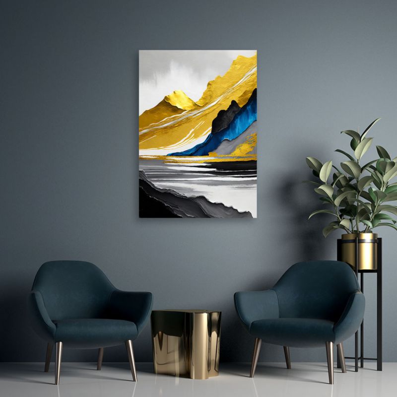 Obraz do salonu sypialni Feeby Złote Góry Abstrakcja 60x90 cm 1szt