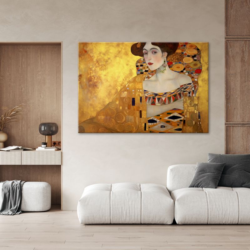 Obraz do salonu sypialni Feeby Złoty Portret Kobiety Klimt 120x80cm 1szt