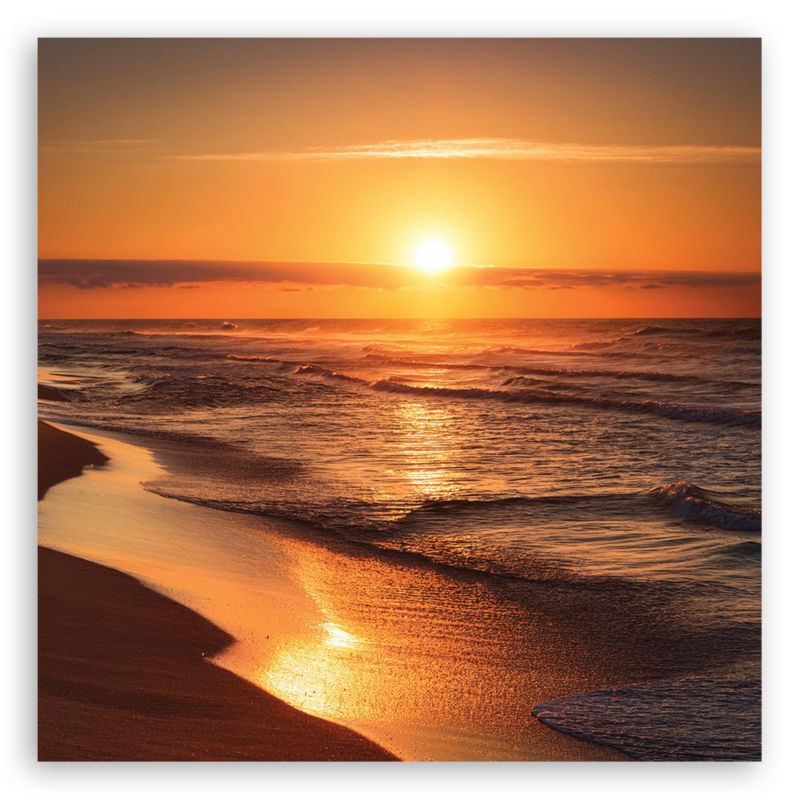 Obraz do salonu sypialni Feeby Zachód Słońca Plaża Krajobraz 30x30 cm 1szt
