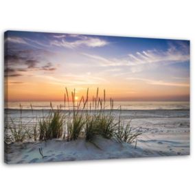 Obraz do salonu sypialni Feeby Zachodzące Słońce na plaży Pomarańczowy 120x80cm 1szt