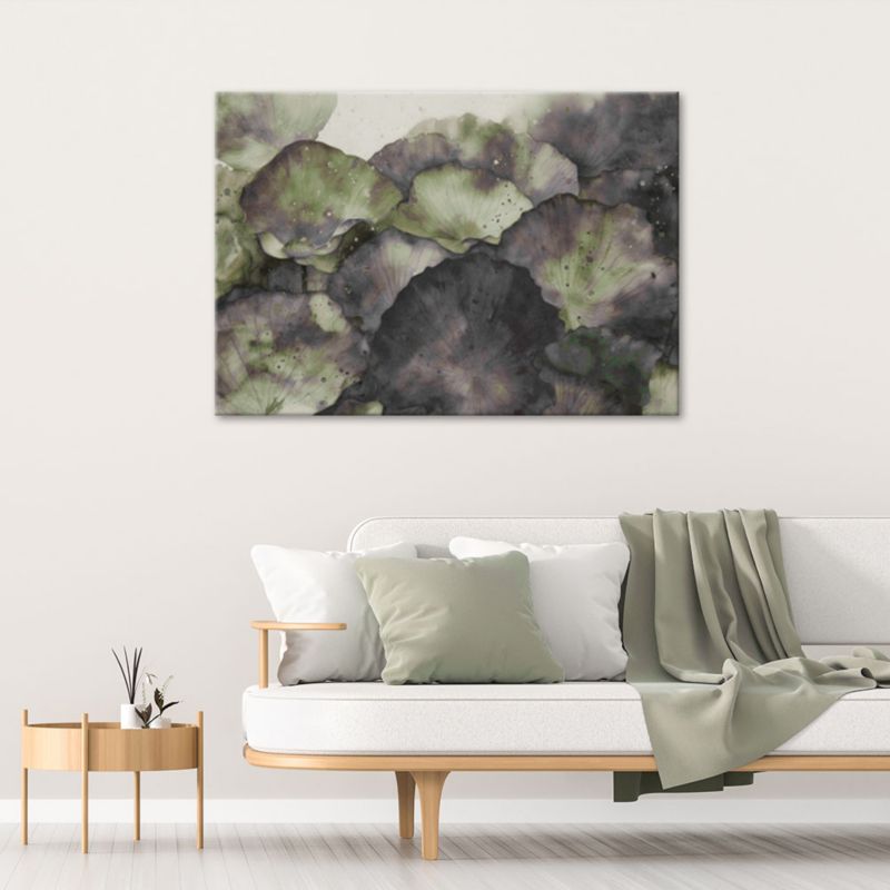 Obraz do salonu sypialni Feeby Zielone Liście Lotosu 120x80 cm 1szt