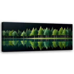 Obraz do salonu sypialni Feeby Zielony Las Krajobraz Natura 150x50 cm 1 szt