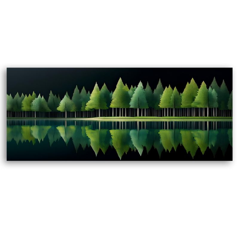 Obraz do salonu sypialni Feeby Zielony Las Krajobraz Natura 150x50 cm 1 szt