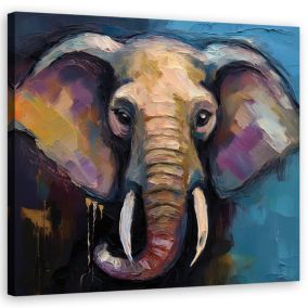 Obraz do salonu sypialni Feeby Zwierzęta Słonie Afryka 60x60 cm 1szt