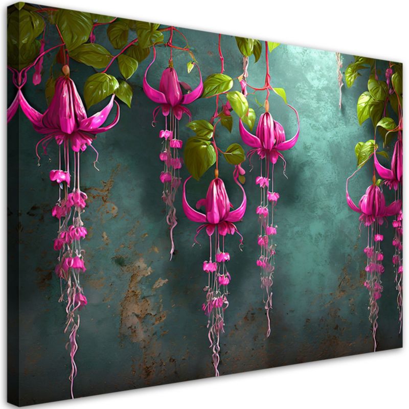 Obraz do salonu sypialni Feeby Zwisające Kwiaty Wisteria Różowy 120x80 cm 1szt