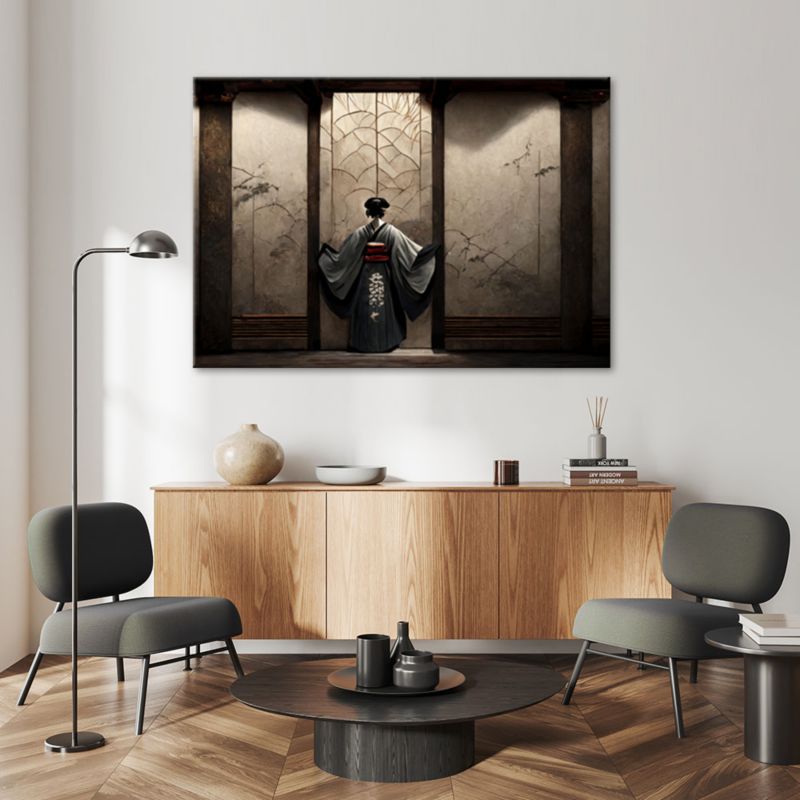 Obraz do sypialni salonu Feeby Japońska Gejsza Kobieta 90x60 cm 1szt