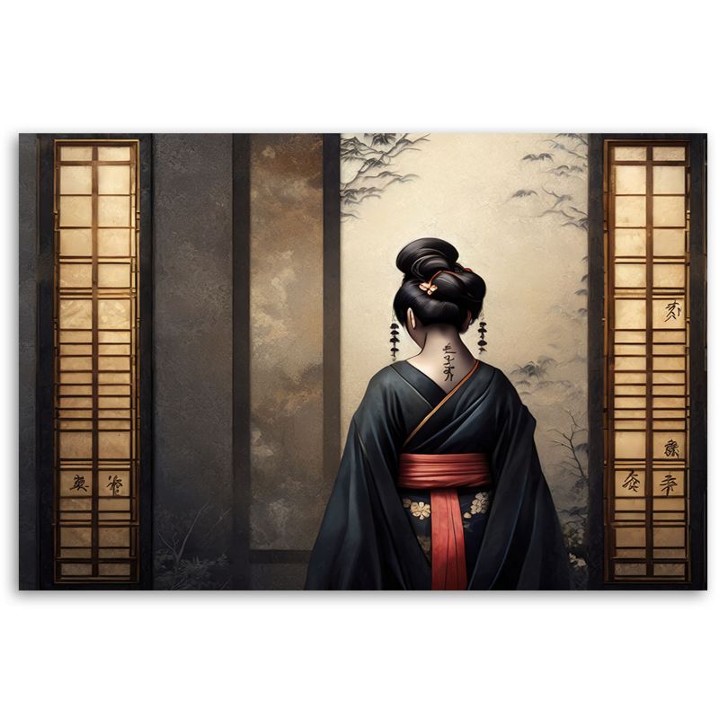 Obraz do sypialni salonu Feeby Kimono Gejsza Glamour 100x70 cm 1szt
