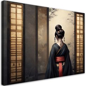 Obraz do sypialni salonu Feeby Kimono Gejsza Glamour 90x60 cm 1szt