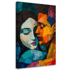 Obraz do sypialni salonu Feeby Kobieta Mężczyzna Miłość Kolorowy 40x60 cm 1szt
