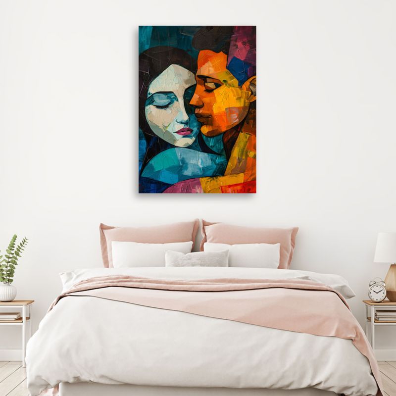 Obraz do sypialni salonu Feeby Kobieta Mężczyzna Miłość Kolorowy 40x60 cm 1szt