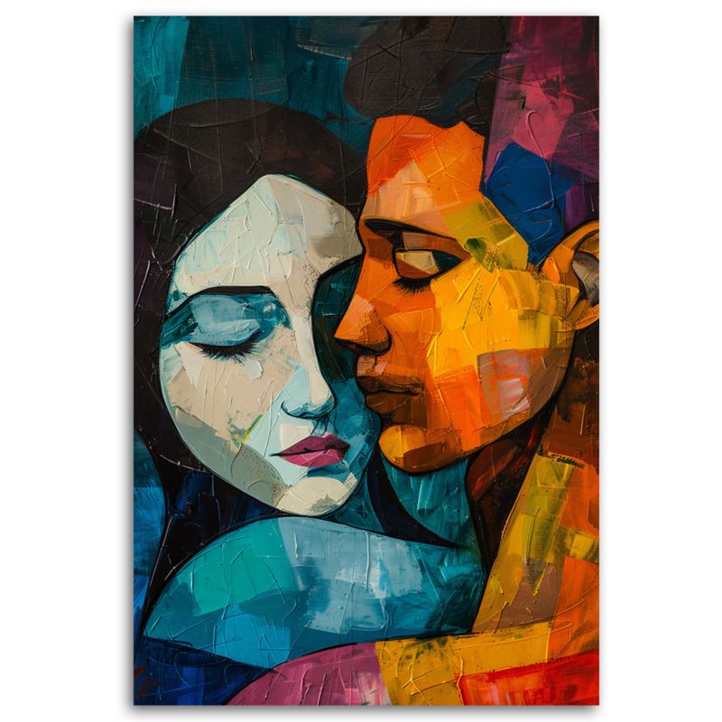 Obraz do sypialni salonu Feeby Kobieta Mężczyzna Miłość Kolorowy 40x60 cm 1szt