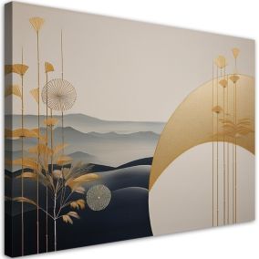 Obraz do sypialni salonu Feeby Krajobraz Boho Beżowy 100x70 cm 1szt