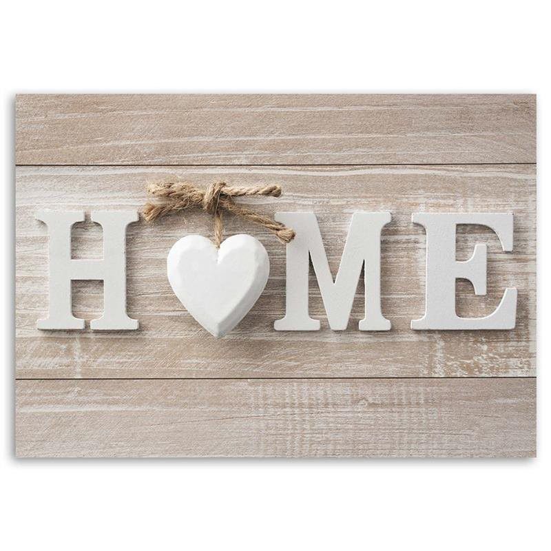 Obraz do sypialni salonu Feeby Napis Home Shabby chic Beżowy 60x40cm 1szt
