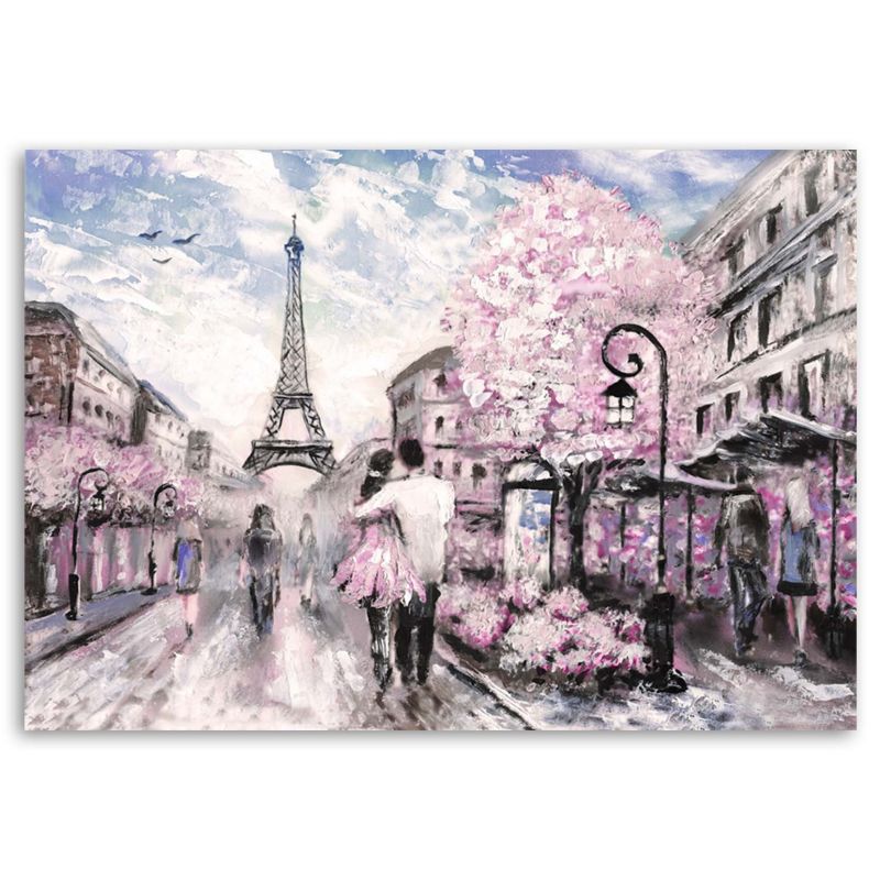 Obraz do sypialni salonu Feeby Wiosna w Paryżu Rózowy 60x40cm 1szt