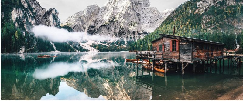 Obraz Glasspik Tyrol Lake 50 x 125 cm