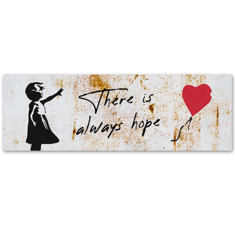 Obraz młodzieżowy do pokoju Feeby Banksy Dziewczynka z balonikiem 120x40cm 1szt