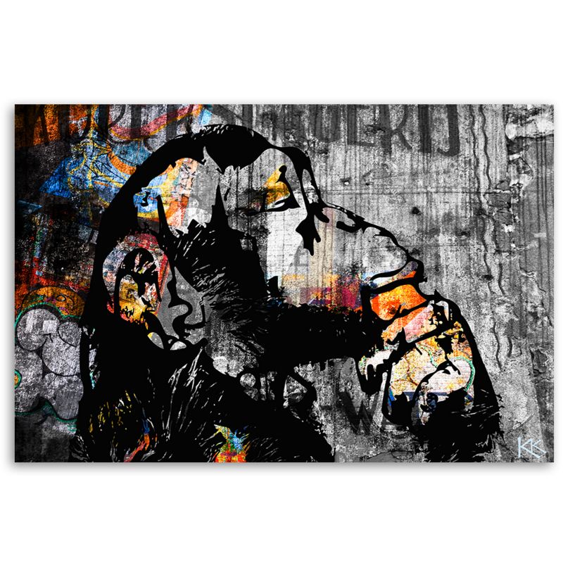 Obraz młodzieżowy Feeby Street Art Banksy Małpa Abstrakcja 60x40cm 1szt