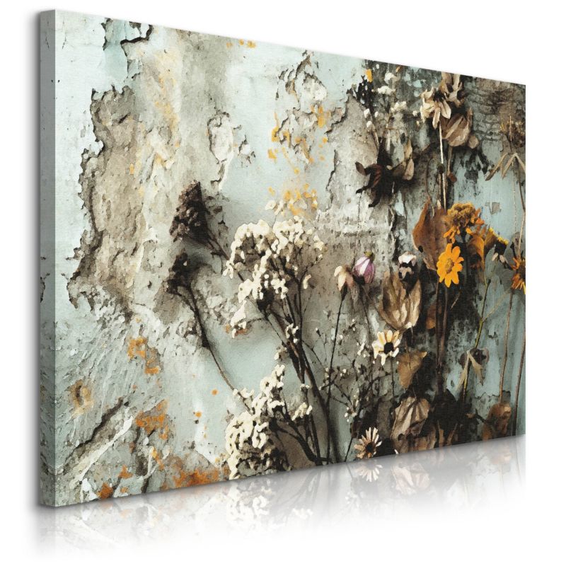 Obraz Muralo Suszone Kwiaty Beton Mural 100x70 cm 1 szt.