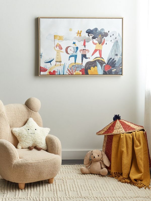 Obraz na płótnie Bibbiena Prostokątny 63 x 99 cm Dziecięcy Kolorowy 1 szt.