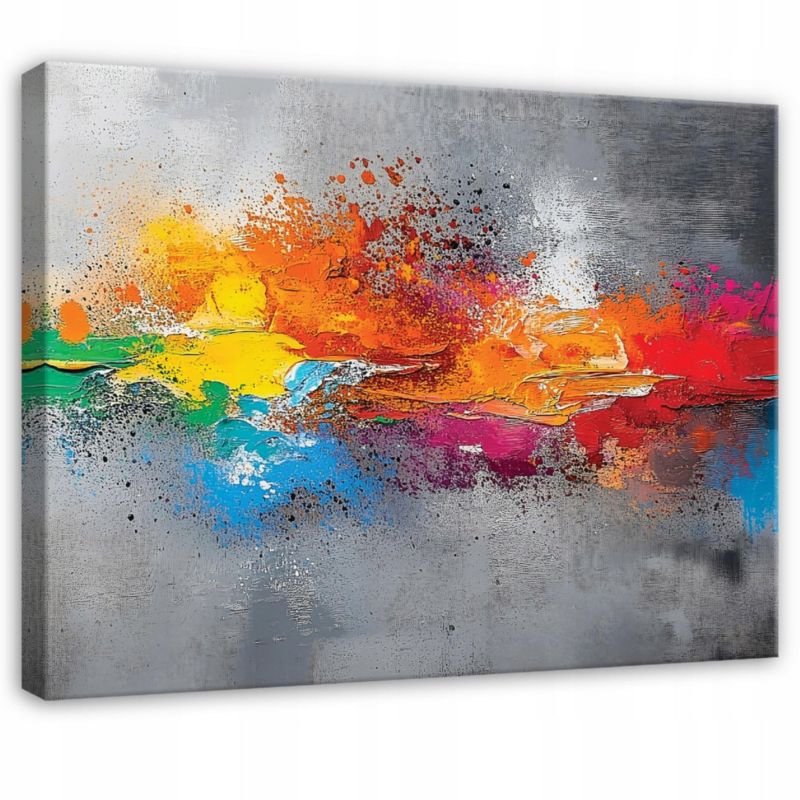 Obraz Na Płótnie Canvas WALLARENA 100x70 cm Dekoracja Ścienna Do Sypialni Salonu Kuchni Abstrakcja Loft 1 szt.
