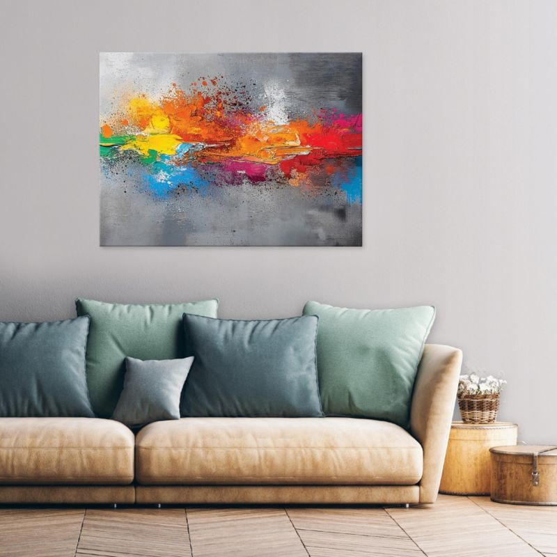 Obraz Na Płótnie Canvas WALLARENA 100x70 cm Dekoracja Ścienna Do Sypialni Salonu Kuchni Abstrakcja Loft 1 szt.