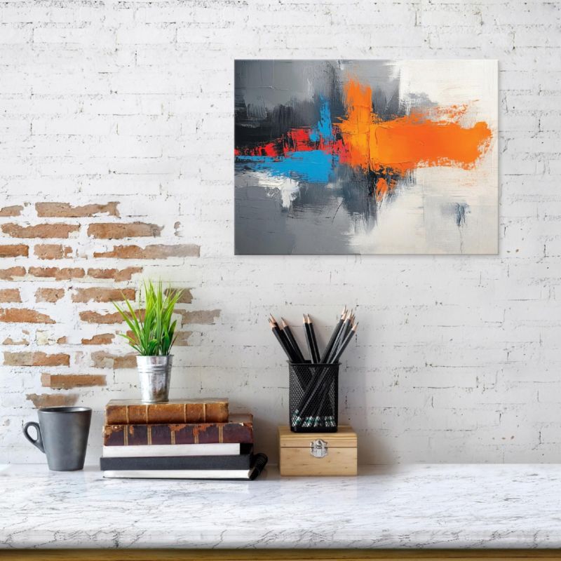 Obraz Na Płótnie Canvas WALLARENA 100x70 cm Dekoracja Ścienna Do Sypialni Salonu Kuchni Abstrakcja Loft 1 szt.