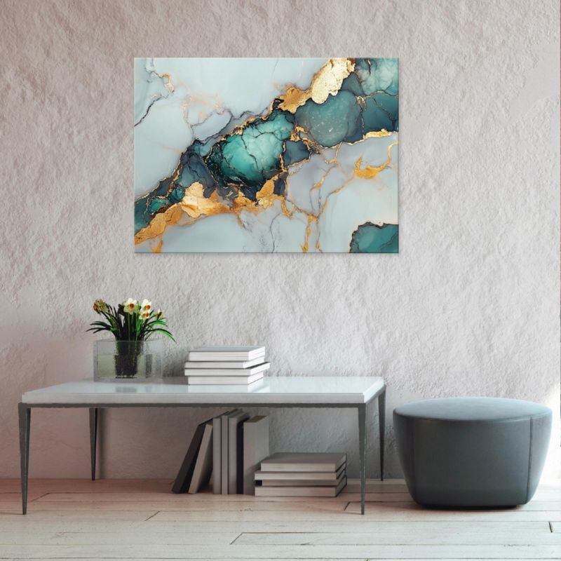 Obraz Na Płótnie Canvas WALLARENA 120x80 cm Dekoracja Ścienna Do Sypialni Salonu Kuchni Abstrakcja Marmur 1 szt.