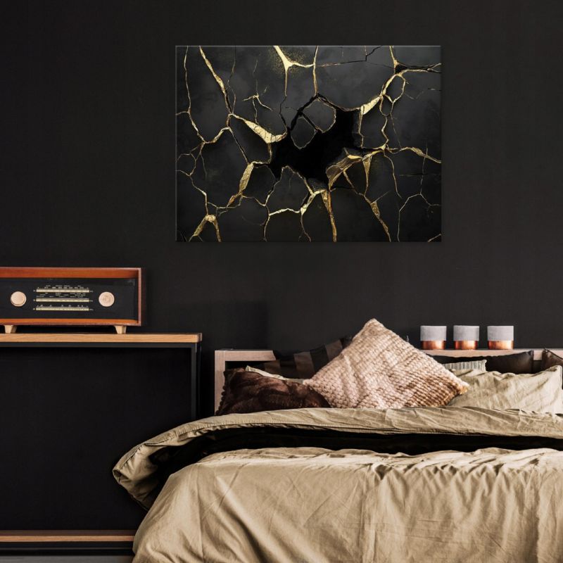 Obraz Na Płótnie Canvas WALLARENA 60x40 cm Dekoracja Ścienna Do Sypialni Salonu Kuchni Abstrakcja Glamour 1 szt.