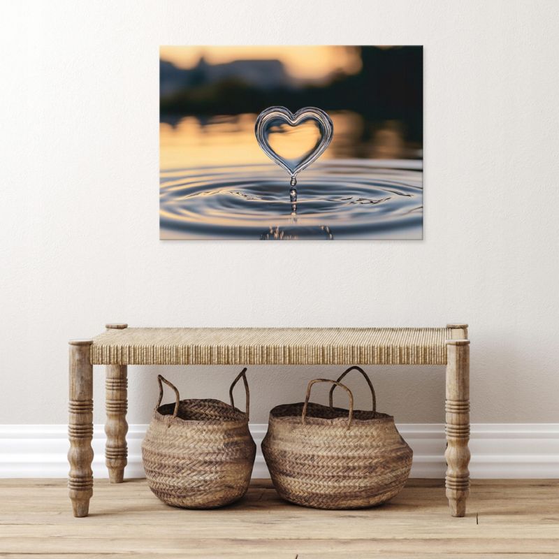 Obraz Na Płótnie Canvas WALLARENA 60x40 cm Dekoracja Ścienna Do Sypialni Salonu Kuchni Abstrakcja Serce 1 szt.