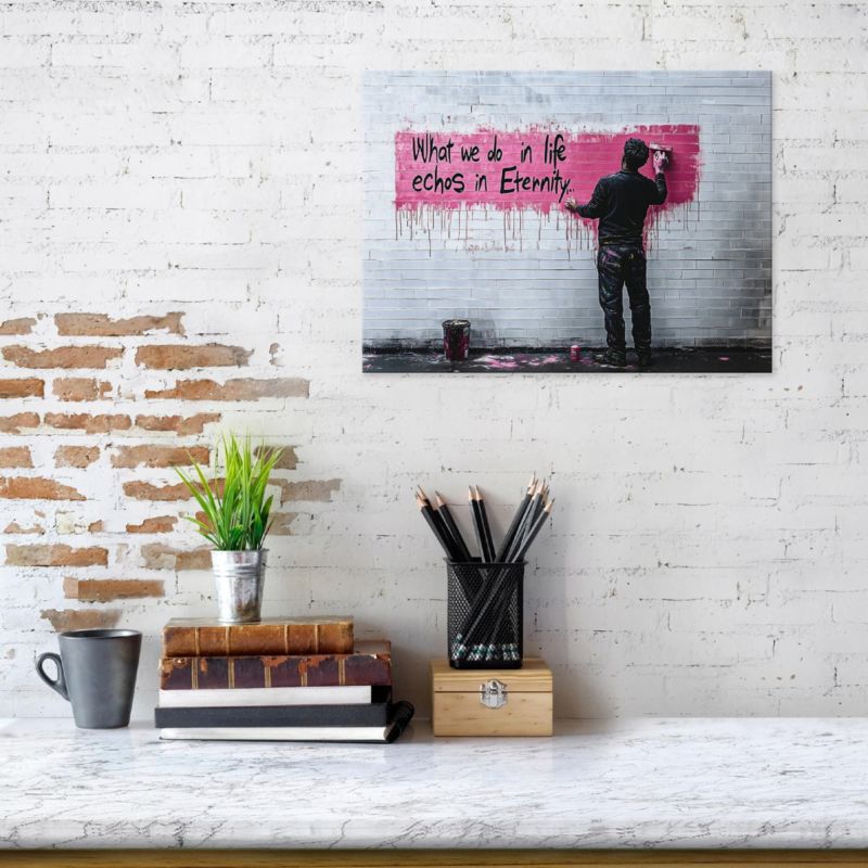 Obraz Na Płótnie Canvas WALLARENA 60x40 cm Dekoracja Ścienna Do Sypialni Salonu Kuchni Abstrakcja Szary 1 szt.