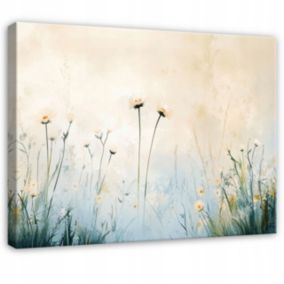 Obraz Na Płótnie Canvas WALLARENA 60x40 cm Dekoracja Ścienna Do Sypialni Salonu Kuchni Kwiaty Pole 1 szt.