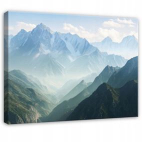 Obraz Na Płótnie Canvas WALLARENA 60x40 cm Dekoracja Ścienna Do Sypialni Salonu Kuchni Natura Góry 1 szt.