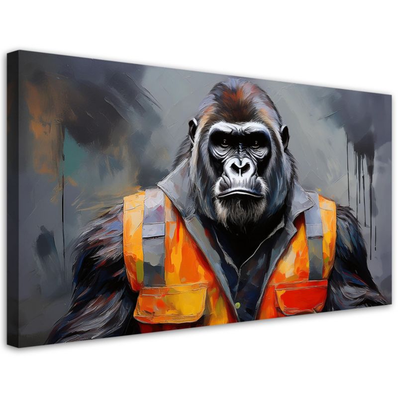 Obraz na płótnie Feeby 100x50cm Goryl Pracownik Abstrakcja 1 szt.