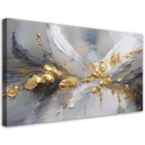 Obraz na płótnie Feeby 100x50cm Złoto Glamour Abstrakcja 1 szt.
