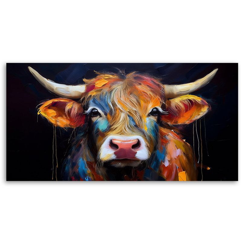 Obraz na płótnie Feeby 120x60cm Kolorowa Szkocka Krowa 1 szt.