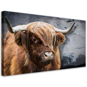 Obraz na płótnie Feeby 120x60cm Krowa Szkocka Zwierzeta Natura 1 szt.